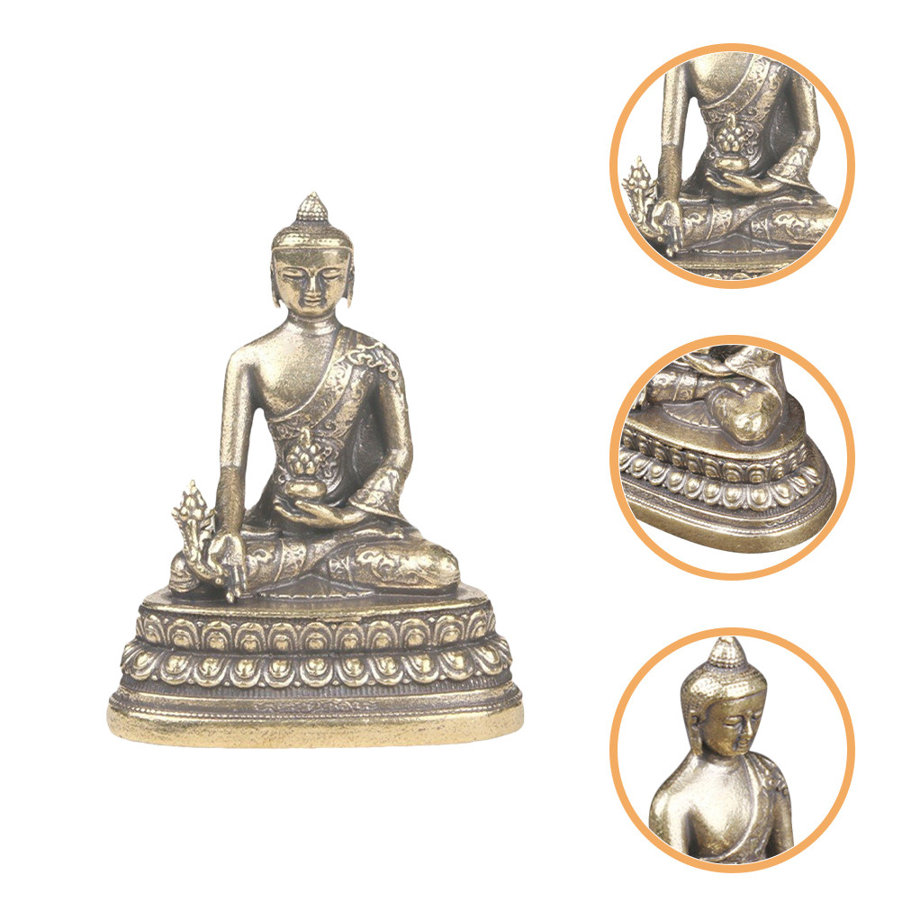 Vintage Brass Buddha Statue Sc - Ayurvedic & Herbal Wellness Kits 评论和价格
