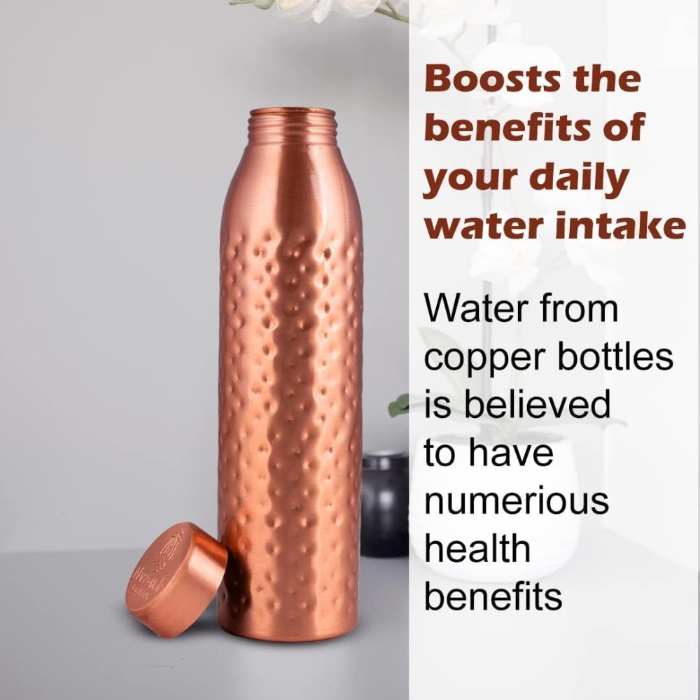 Copper Water Bottle 1L - Hamme - Ayurvedic & Herbal Wellness Kits 评论和价格