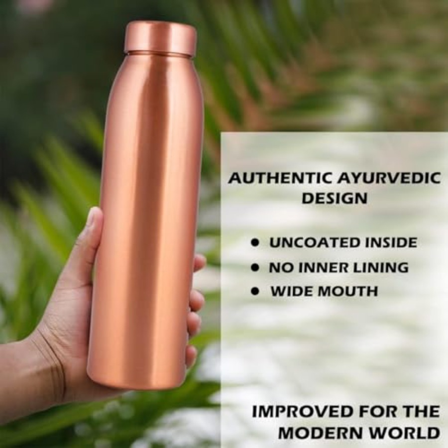 Copper Water Bottle 1L - Gift  - Ayurvedic & Herbal Wellness Kits 评论和价格