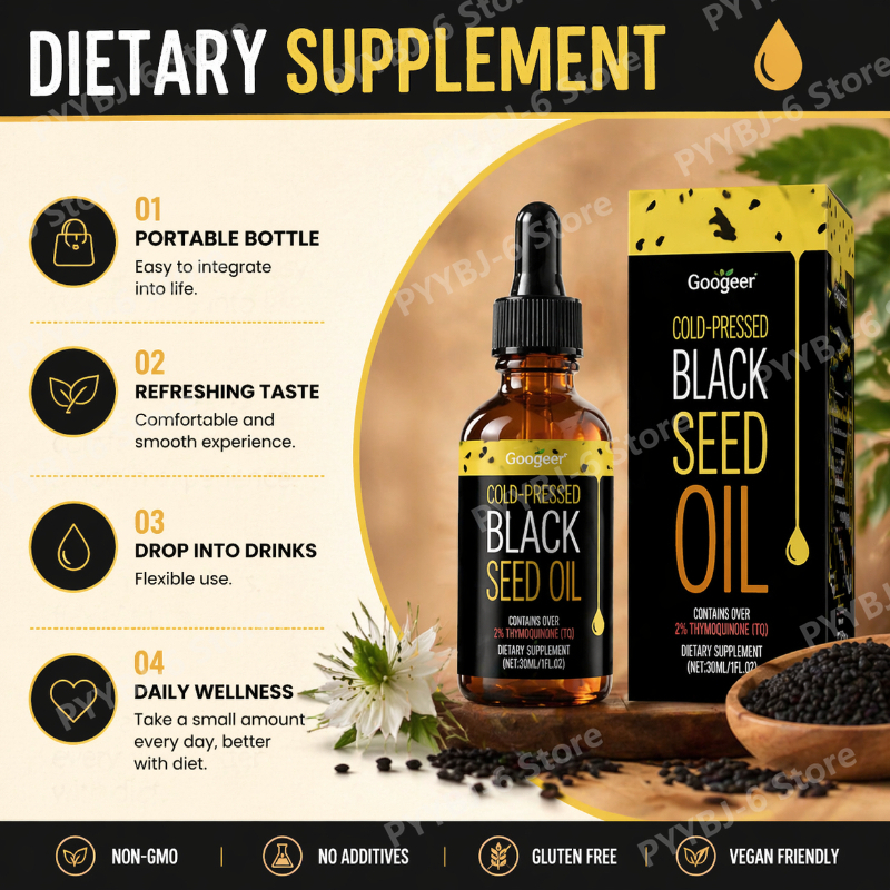 Cold-Pressed Black Seed Oil30m - Herbal Wellness Drops 评论和价格