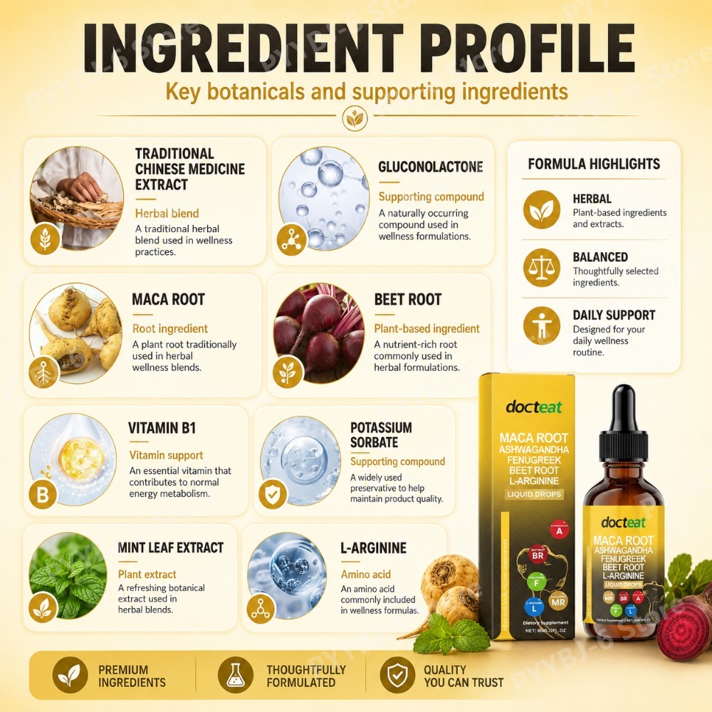 Maca Root Beet Root L-Arginine - Herbal Wellness Drops 评论和价格