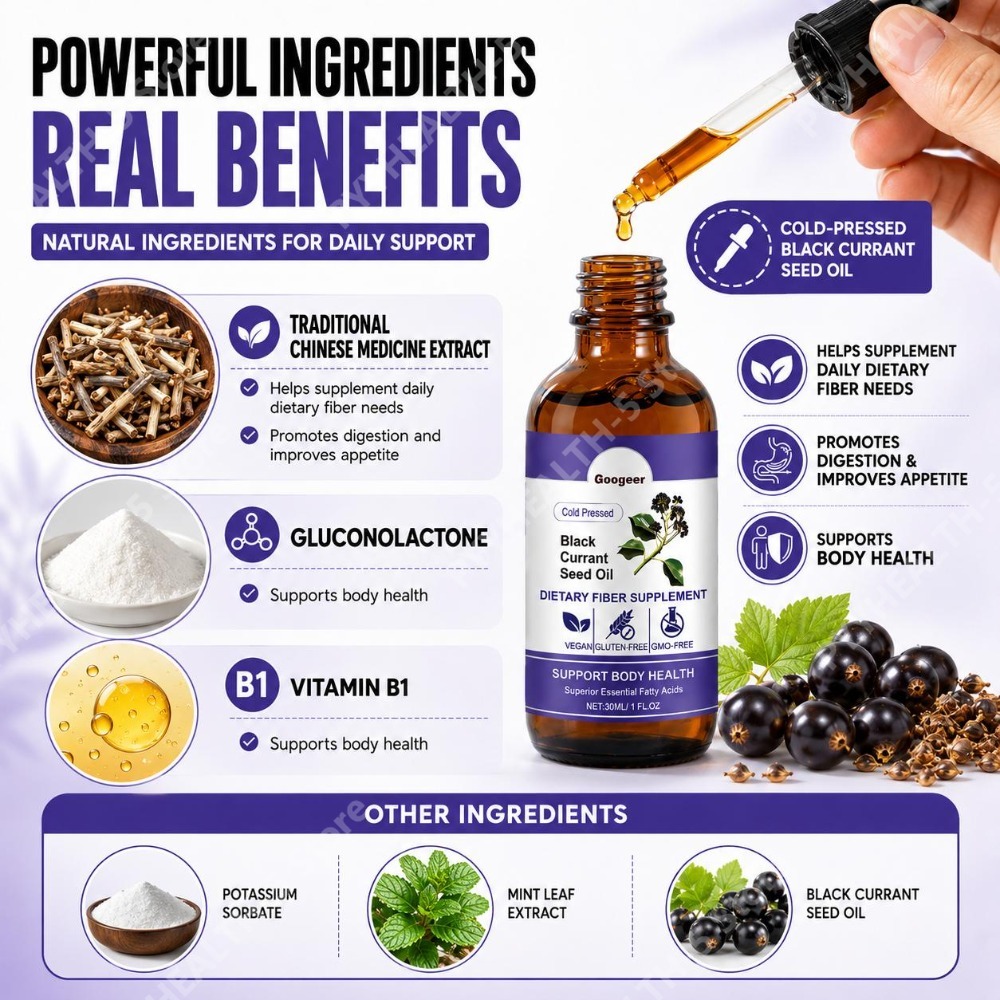 Black Currant Seed Oil Drops 3 - Herbal Wellness Drops 评论和价格