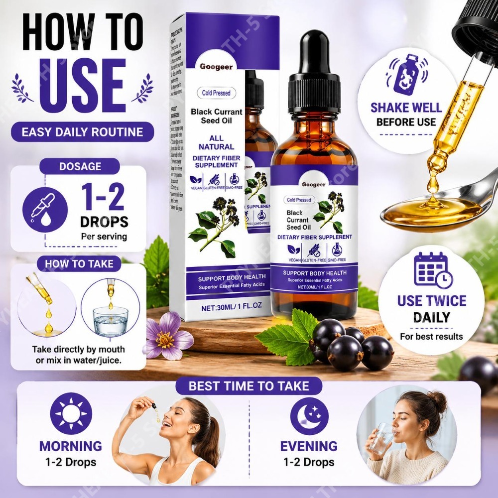 Black Currant Seed Oil Drops 3 - Herbal Wellness Drops 评论和价格