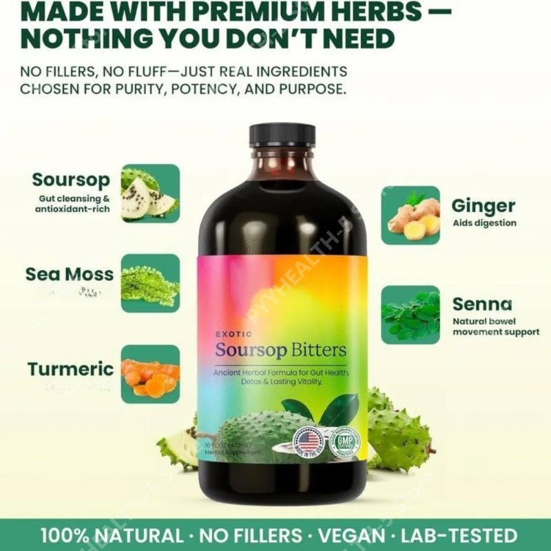 Soursop Bitters Drops Liquid O - Herbal Wellness Drops 评论和价格