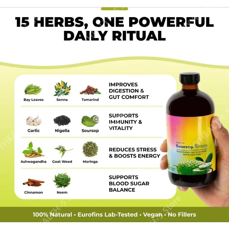 Soursop Bitters Drops Liquid O - Herbal Wellness Drops 评论和价格