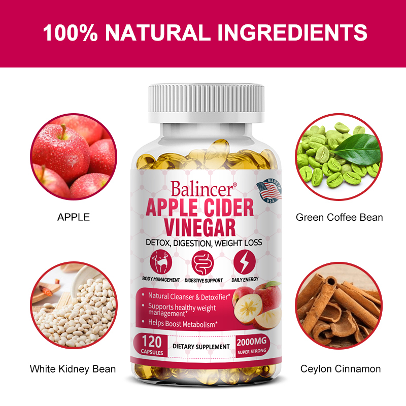 Apple Cider Vinegar 1400MG Cap - Herbal Weight Gain 评论和价格